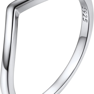 925 Sterling Silver Rings for Women, 2Mm/3Mm Wedding Band, Dainty Triple Rings, Cuban Link, Celtic Knot, X Cross Rings, Comfort Fit, #4-#12, Boxed