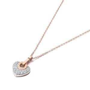Luxe Rhinestone Heart Necklace