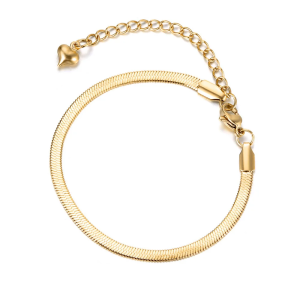 Luxe Titanium Steel Rose Gold Plated Daisy Charm Bracelet