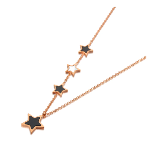 Luxe Black Acrylic Star Choker Necklace