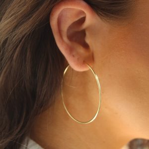 Luxe Large Minimalist Hoops 14K Gold Filled